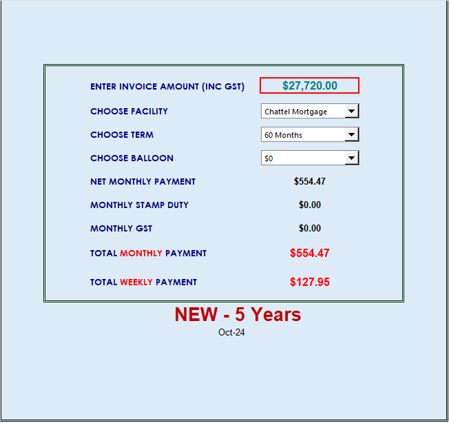 Excel Finance Calculator